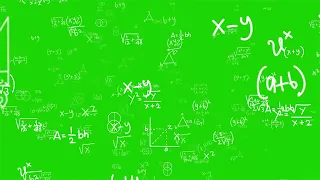 4K Math Background Greenscreen effect Chromakey | No Copyright