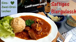 Saftiges Biergulasch nach Bayerischer Art ❤ Rezepte aus Bayern ❤einfach und schnell gemacht!