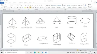 How to draw create geometric shape in MS Word ll Geometric shapes in MS Word