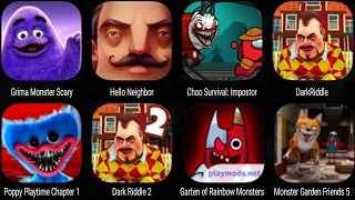 Garten Of Rainbow Monster,Dark Riddle,Hello Neighbor,Dark Riddle 2,Garten Of Banban 5 Mobile