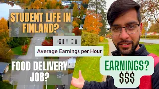 Student Life and FOOD DELIVERY Job in FINLAND!? | EARNINGS REVEALED | VLOG