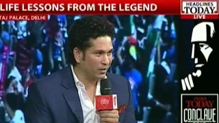 Sachin's Life Lessons At India Today Conclave