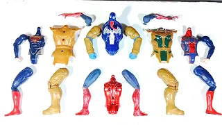 avengers superhero toys.. venom 2 vs thanos armor vs iron spiderman vs superman.. merakit mainan