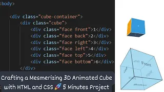 Crafting a Mesmerizing 3D Animated Cube with HTML and CSS 🚀 5 Minutes Project