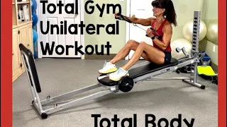 Total Gym Unilateral workout - work one side and then the other side