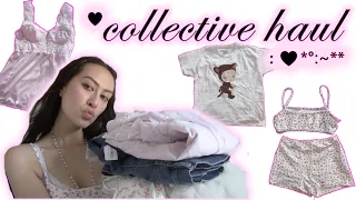 thrift try on haul 🧸 90s/ coquettecore⋆ ˚｡⋆୨୧˚