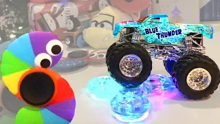 Toy Trucks for Kids OPENING Christmas Toys EARLY! Slither.io Fidget Spinner Monster Jam Blue Thunder