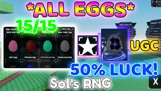 *ALL 15* EASTER EGGS IN SOL'S RNG (50% Easter Blessings LUCK + UGC)