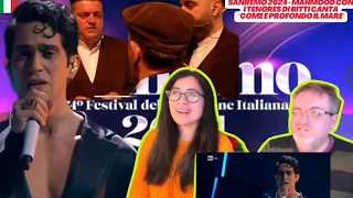 Sanremo 2024 - Mahmood con I Tenores di Bitti canta "Come è profondo il mare"🇩🇰REACTION