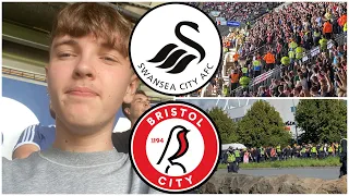 FANS KICKED OUT AS ROBINS SCHOOL THE SWANS| SWANSEA 1-2 BRISTOL CITY| MATCHDAY VLOG