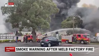 Factory fire in Melbourne’s south-east leaves thick smoke