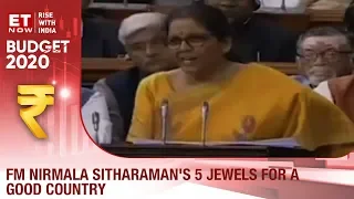 Budget 2020: FM Nirmala Sitharaman's 5 jewels for a good country