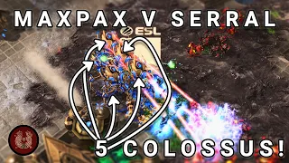 MaxPax builds 5 COLOSSI against Serral for $40k (Starcraft 2)