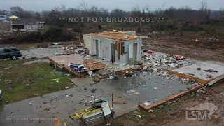 12-17-2021 Bowling Green, KY - Severe Tornado Damage Drone  - December 10th Tornado - 4K