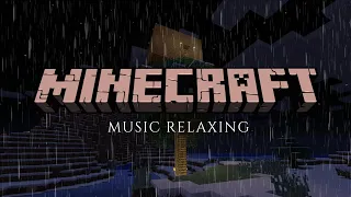 Rain In The Night💧 - Minecraft relaxing music and raining sounds that calms your mind ⛈️