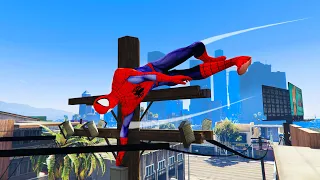 GTA 5 SPIDERMAN SUPER JUMPS FAILS Compilation ep.43