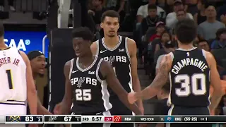 Victor Wembanyama scores 17 points in 3 minutes Vs  Denver I April 12, 2024 uncut NBA