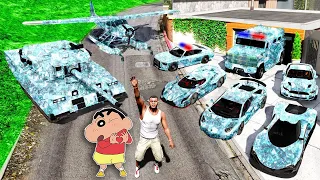 Shinchan and Franklin Collecting DIAMOND VEHICLES in GTA 5 | Amaan Ansari