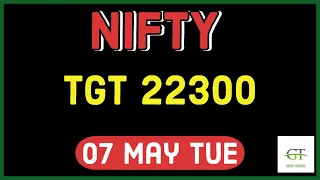 Nifty prediction 07 May Tuesday I banknifty prediction 07 May Tuesday I nifty and BANKNIFTY view