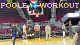 📺 Jordan Poole workout/threes at Golden State Warriors morning shootaround b4 Cleveland Cavaliers