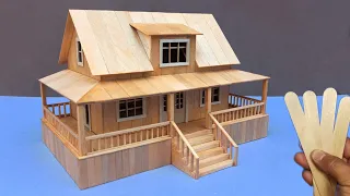 Casas De Palitos De Helado - How to make Modern House with popsicle sticks