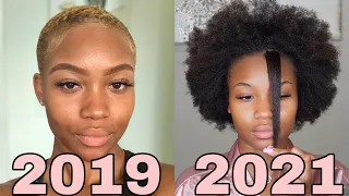 💥 2 YEAR HAIR JOURNEY 💥 | ➰ NATURAL HAIR ➰| AFTER BIG CHOP 💇🏽‍♀️ | TYPE 4 | BELLA RINGS 💎
