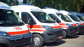 Підрозділи Сумського центру екстреної медичної допомоги отримали 8 нових реанімобілів