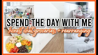 HONEST CHAT, GROCERY HAUL, + REARRANGING | DAY IN THE LIFE 2024