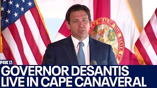 Governor DeSantis speaks in Cape Canaveral