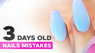 3 Days Old Nails | Manicure Mistakes Correction | Wavy Summer Nail Art