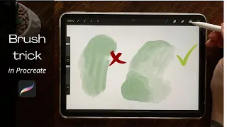 Edit the default Procreate watercolor brush for better results