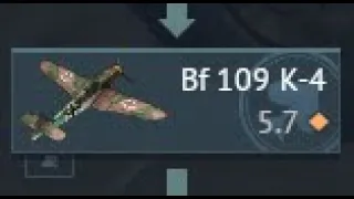 Bf109-K4 Experience War Thunder