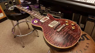GIBSON LES PAUL CUSTOM SHOP LIMITED EDITION CLASS 5 ROOTBEER QUILT TOP DARK BACK UP CLOSE VIDEO