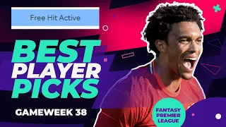 FPL GAMEWEEK 38 BEST PLAYER TRANSFERS | FREE HIT DRAFT