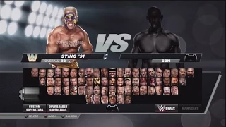 WWE 2K15:Character Select Screen Including All Overall Ratings DLC Packs Roster