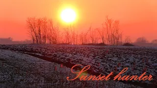 Beautiful sunset with deer in winter - 2024/45 (Sunset hunter)