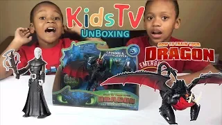 How to Train Your Dragon 3 The Hidden World Toys | Grimmel & Deathgripper with Gideon and Logan