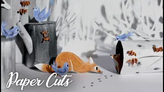 She conquered her fear of the forest with adorable paper art