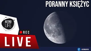 Księżyc przez teleskop w dużym powiększeniu 🌗 - AstroLife na LIVE #84 - Niebo na żywo