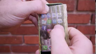 Using Iphone Through a Piece of Transparent Wood