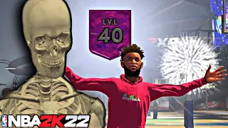 I HIT LVL. 40 IN A DAY, UNLOCKED THE SKELETON MASCOT IN NBA 2K22 AND IT MADE MY BUILD OP😈😱