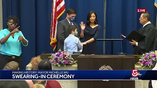Michelle Wu sworn in as mayor of Boston