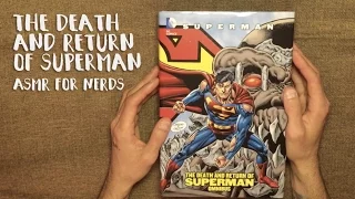 ASMR Death of Superman Comic Reading - Whispering, Big Book, Page Turning