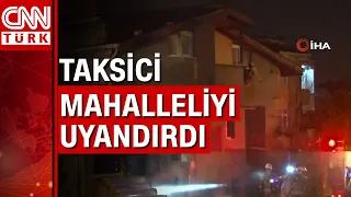 Doğalgaz kutusu alev alev yandı