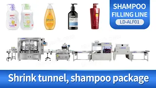 Automatic Shampoo Servo Piston Filling And Capping Machine Line With Shrink Wrapping Machine