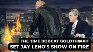 Bobcat Goldthwait Sets Jay Leno's Chair on Fire!