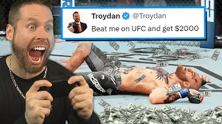 I challenged Twitter on UFC for $2000