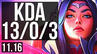 IRELIA vs PYKE (MID) | 13/0/3, 7 solo kills, Legendary, 900K mastery | EUW Diamond | v11.16