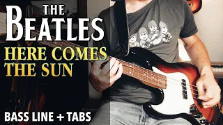 The Beatles - Here Comes The Sun /// BASS LINE [Play Along Tabs]