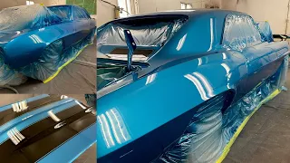 Painting the 1969 Camaro w/ SS Stripes -LeMans Blue